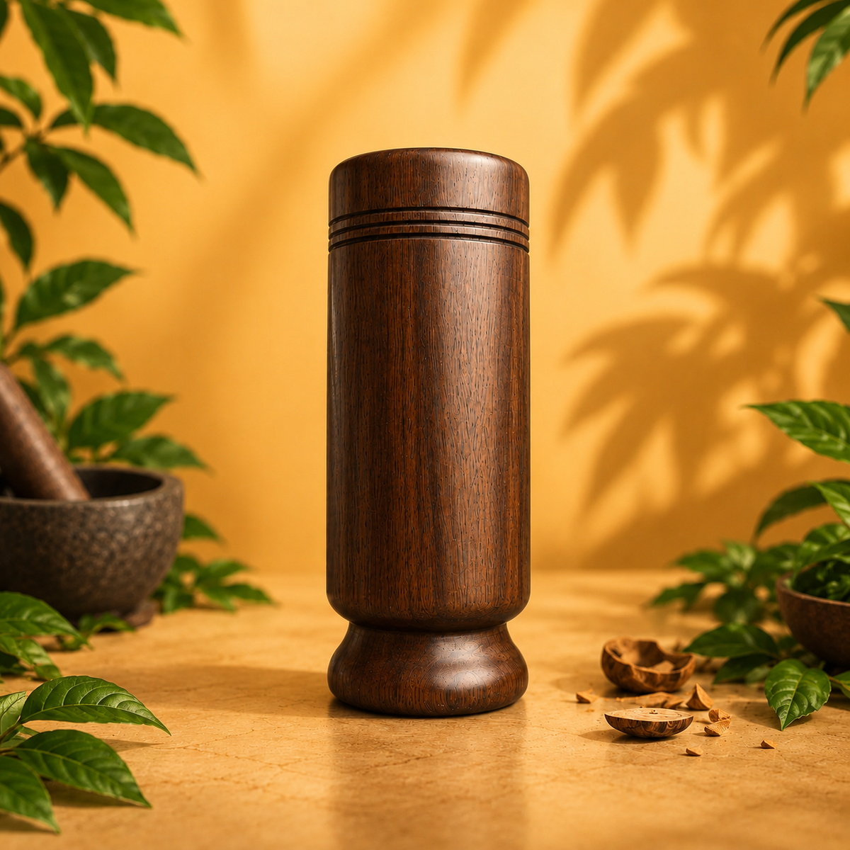 Premium Vijaysar Wooden Water Glass | Sugar Balance wooden water glass