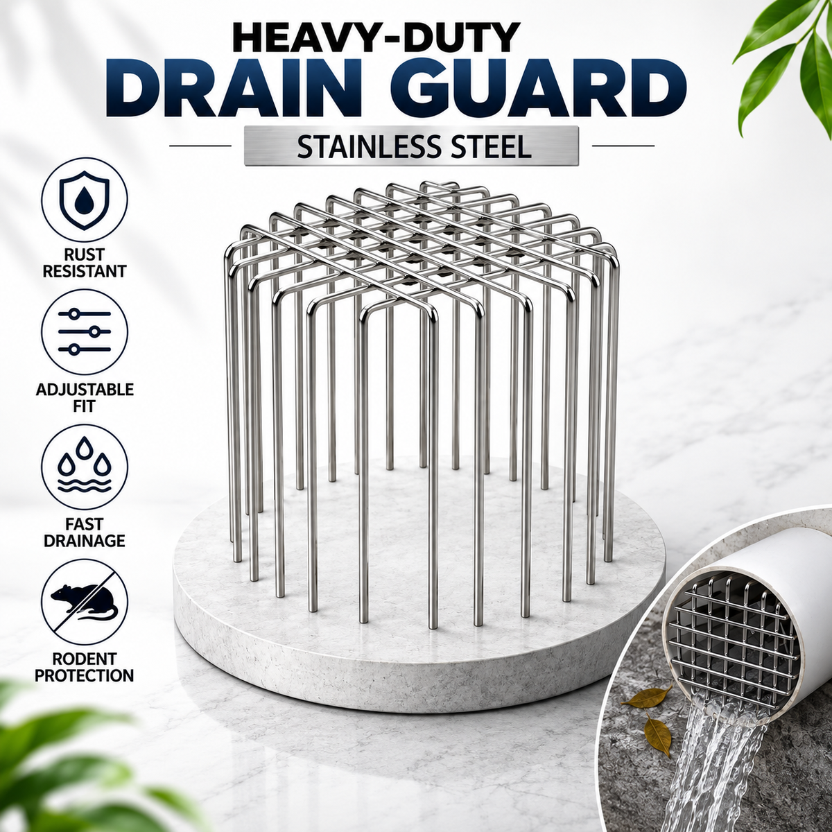 4-Inch Pipe Anti-Rat Drain Cover Mesh (Pack of 1)
