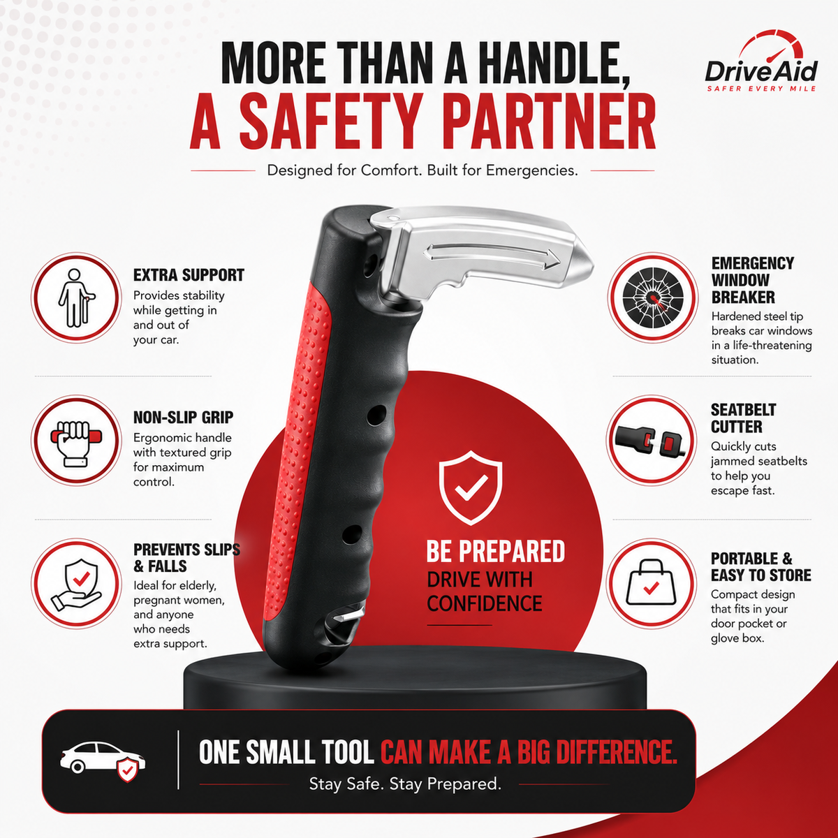 5-in-1 Car Support Handle with Window Breakerhh